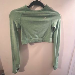 Gymshark cropped long sleeve gym shirt